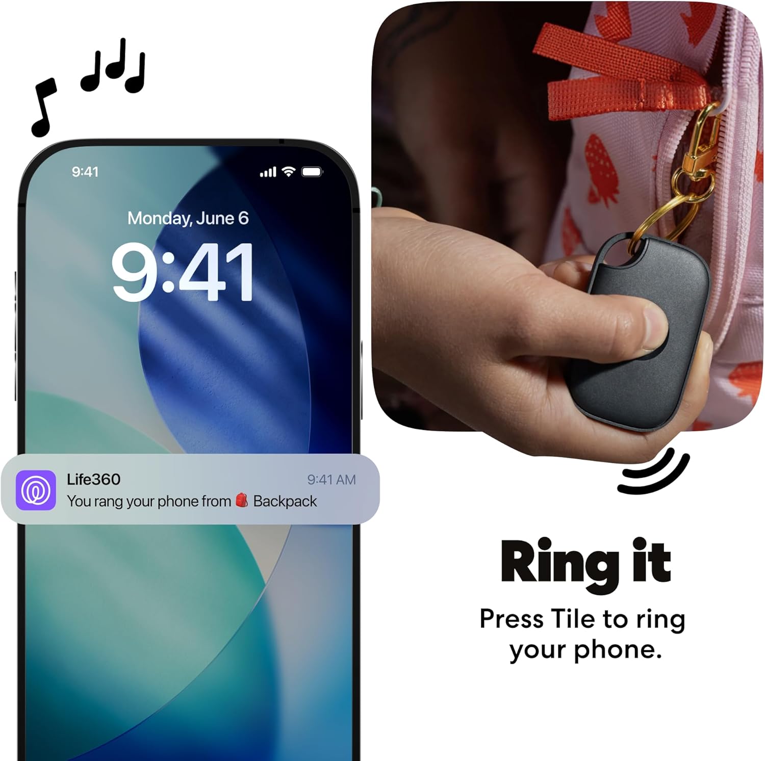 Thumbnail 4 de Life360 Tile Pro Bluetooth Tracker (Key Finder + Phone Finder) — 4-Pack, Black/White