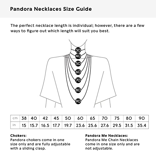 Detalle de PANDORA 391455C01-60 Circles Anhänger Halskette mit Anhänger – schlichte Eleganz für den Alltag
