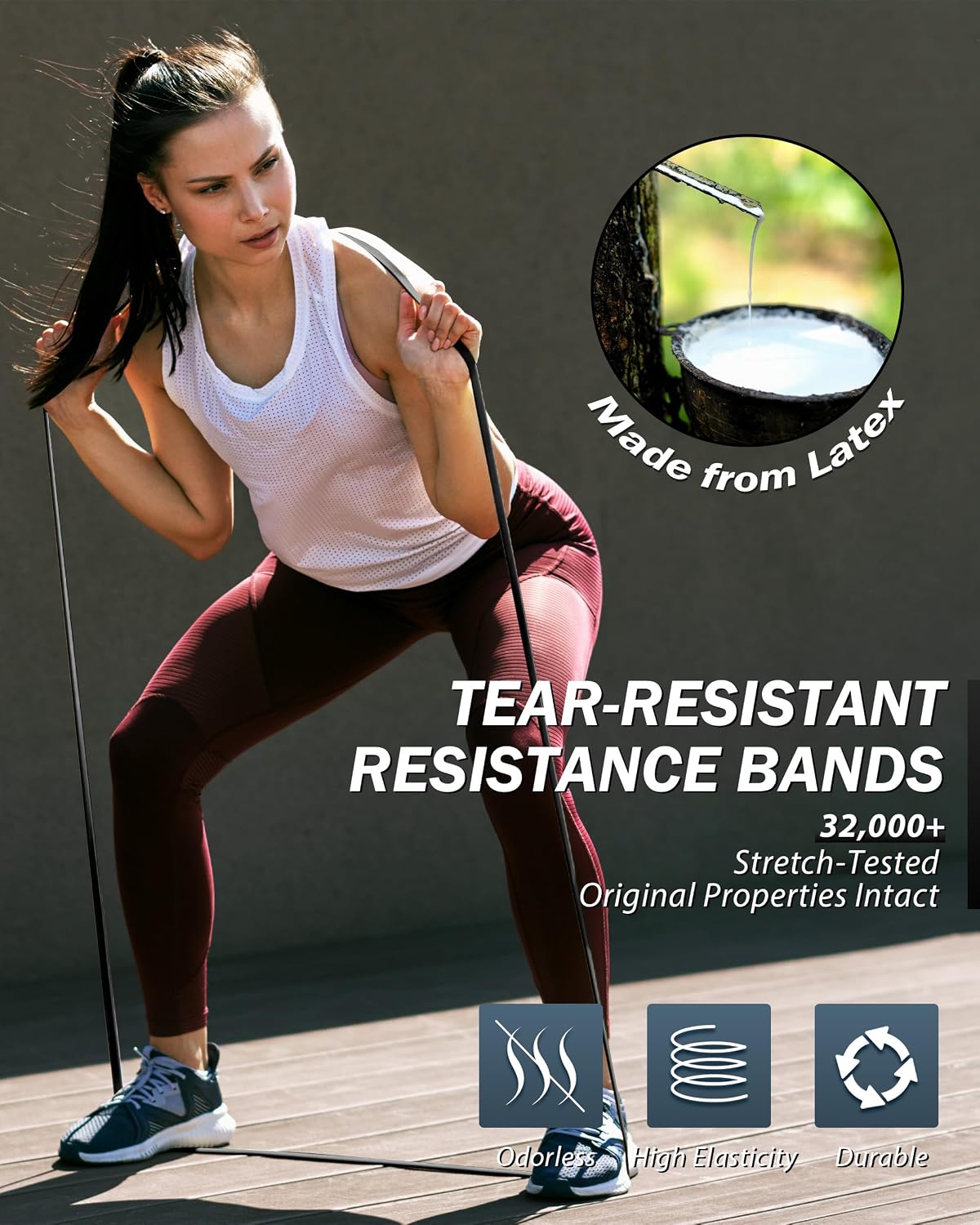 Detalle 2 de VanStretch RB00B5 Resistance Bands, Natural Rubber, Five Levels