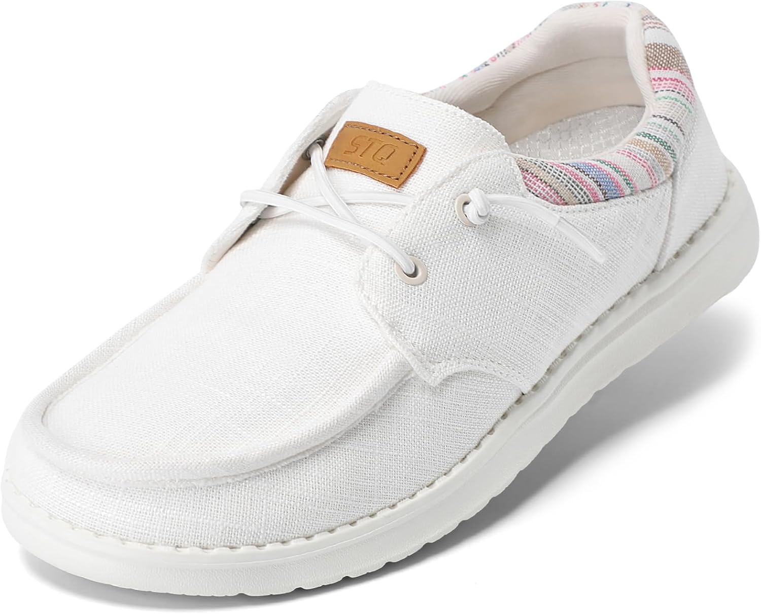 Detalle de STQ Women’s Lace-Up Orthopedic Loafers with Removable Arch Support Insoles