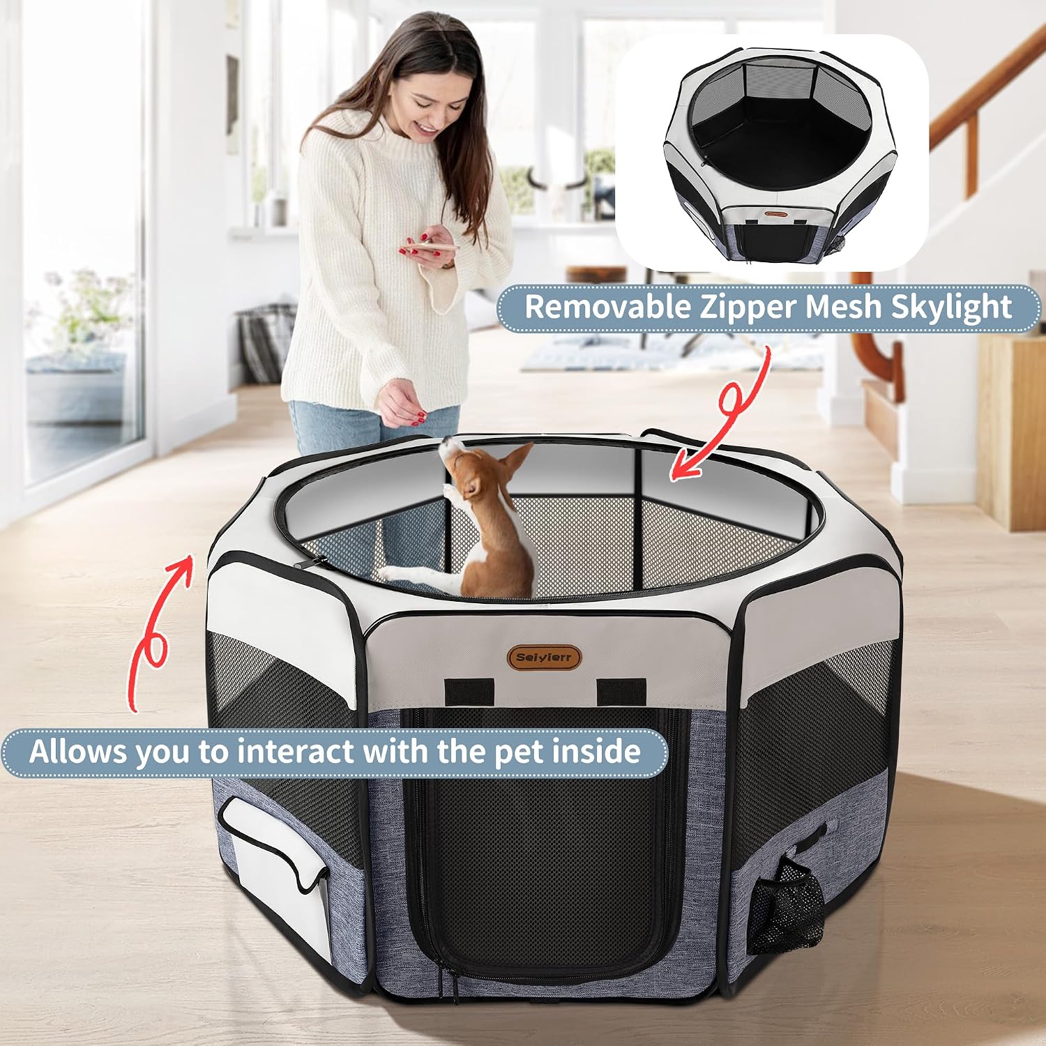Thumbnail 5 de Foldable pet playpen, 59-inch