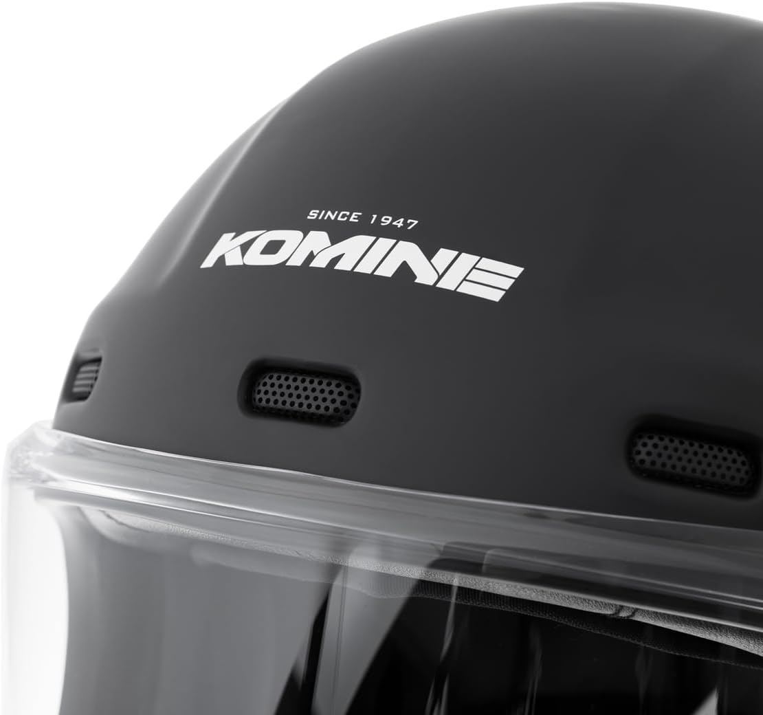 Detalle 1 de コミネ(KOMINE) HK-190 ネオレトロフルフェイスヘルメット Pearl White XL|ABSシェル・ベンチレーション・3Dメッシュライニング