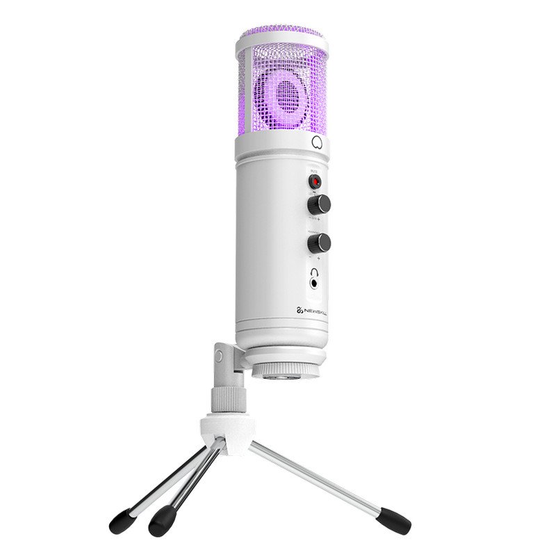 Detalle de Newskill Kaliope Ivory: Micrófono Gaming Profesional RGB