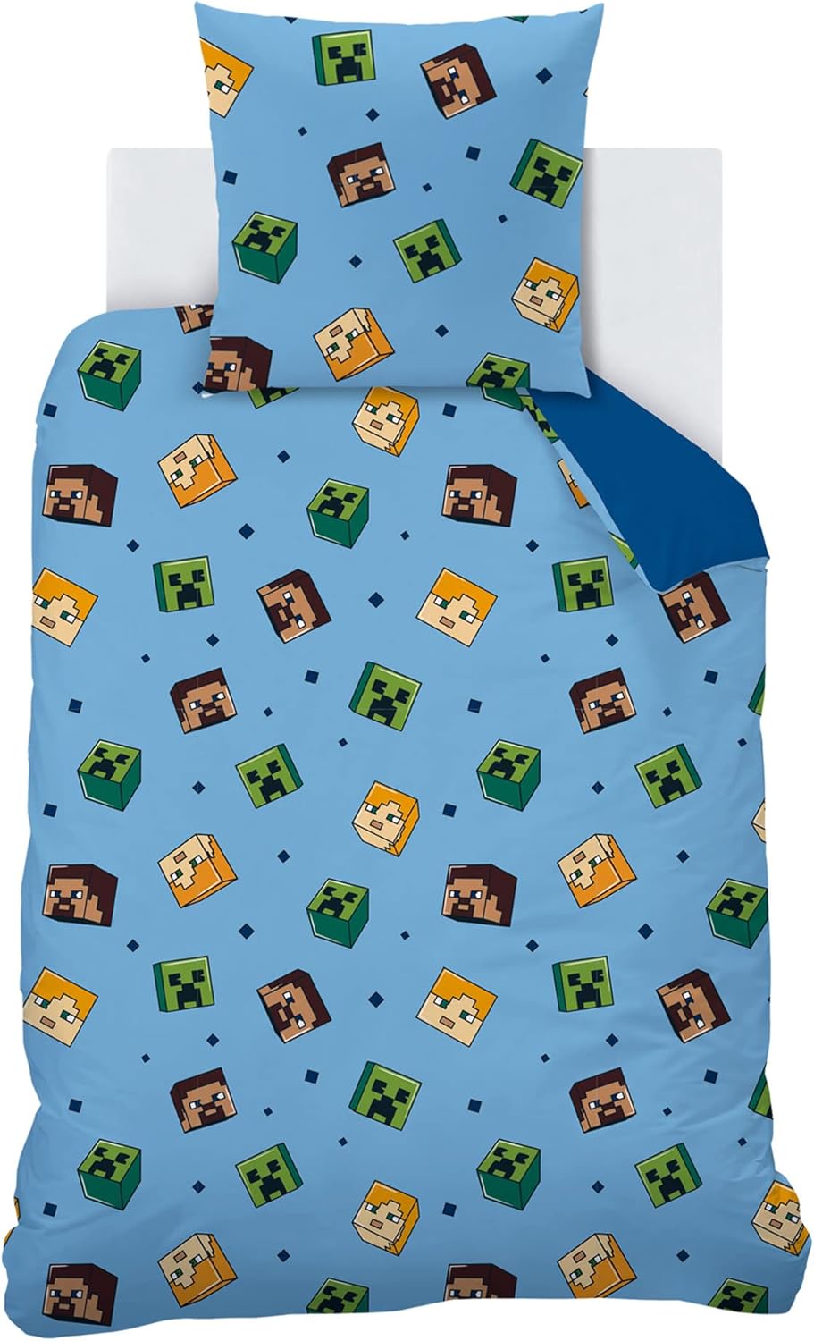 Detalle de Minecraft Update Parure de lit Enfant 1 Personne – 100% coton, imprimé réversible