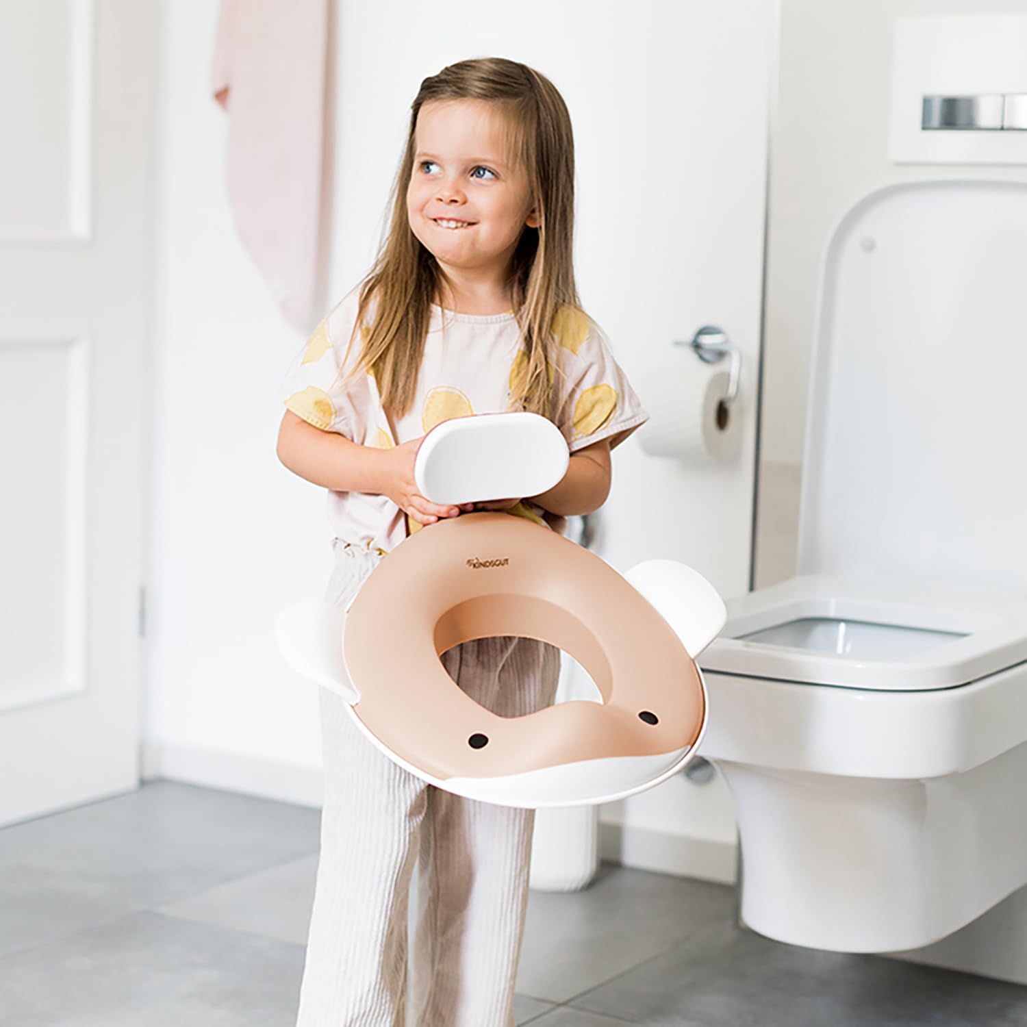Thumbnail 3 de Kindsgut Whale for Children toilet seat with splash guard in child-friendly peach