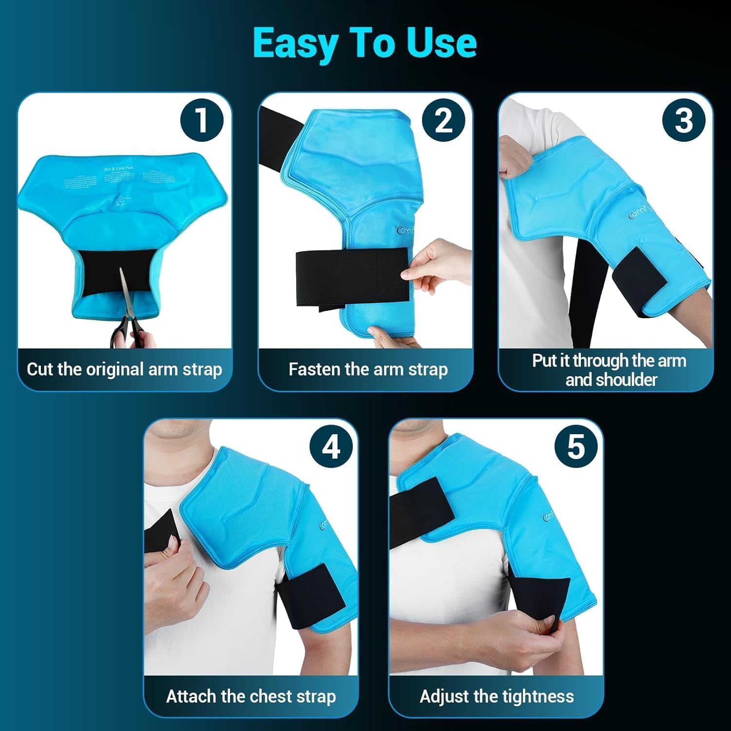 Thumbnail 6 de Comfytemp 3D Contoured Shoulder Ice Pack Wrap