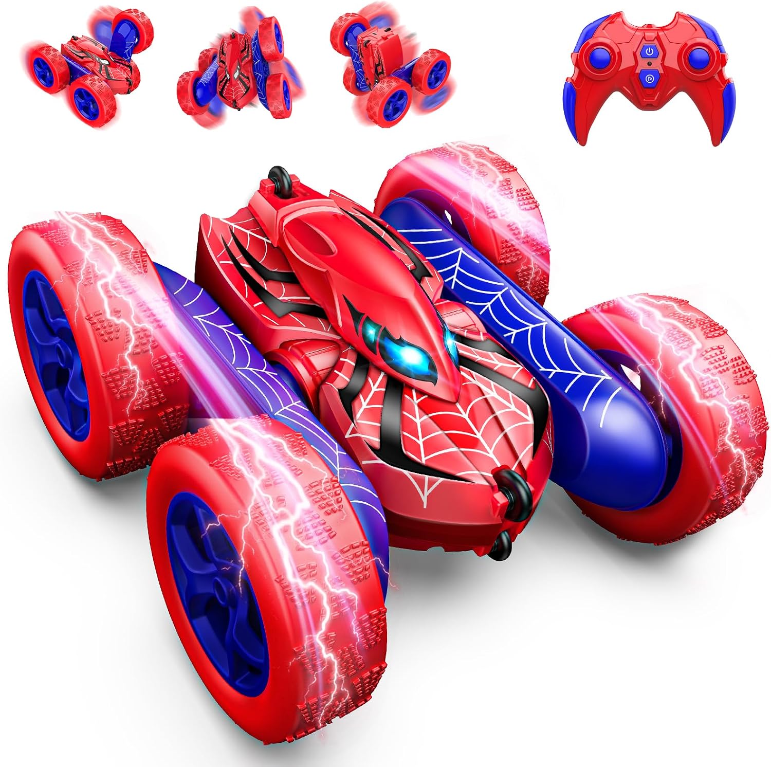 Detalle de Excitobo LY-005 RC Stunt Car, 4WD Rechargeable 360° Flip, Red