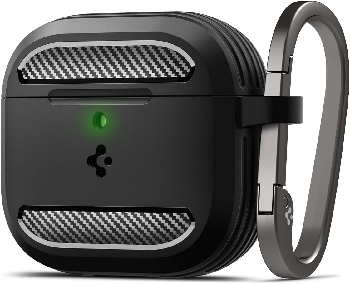 Detalle de Spigen Rugged Armor coque pour AirPods 4 (2024) – noir mat