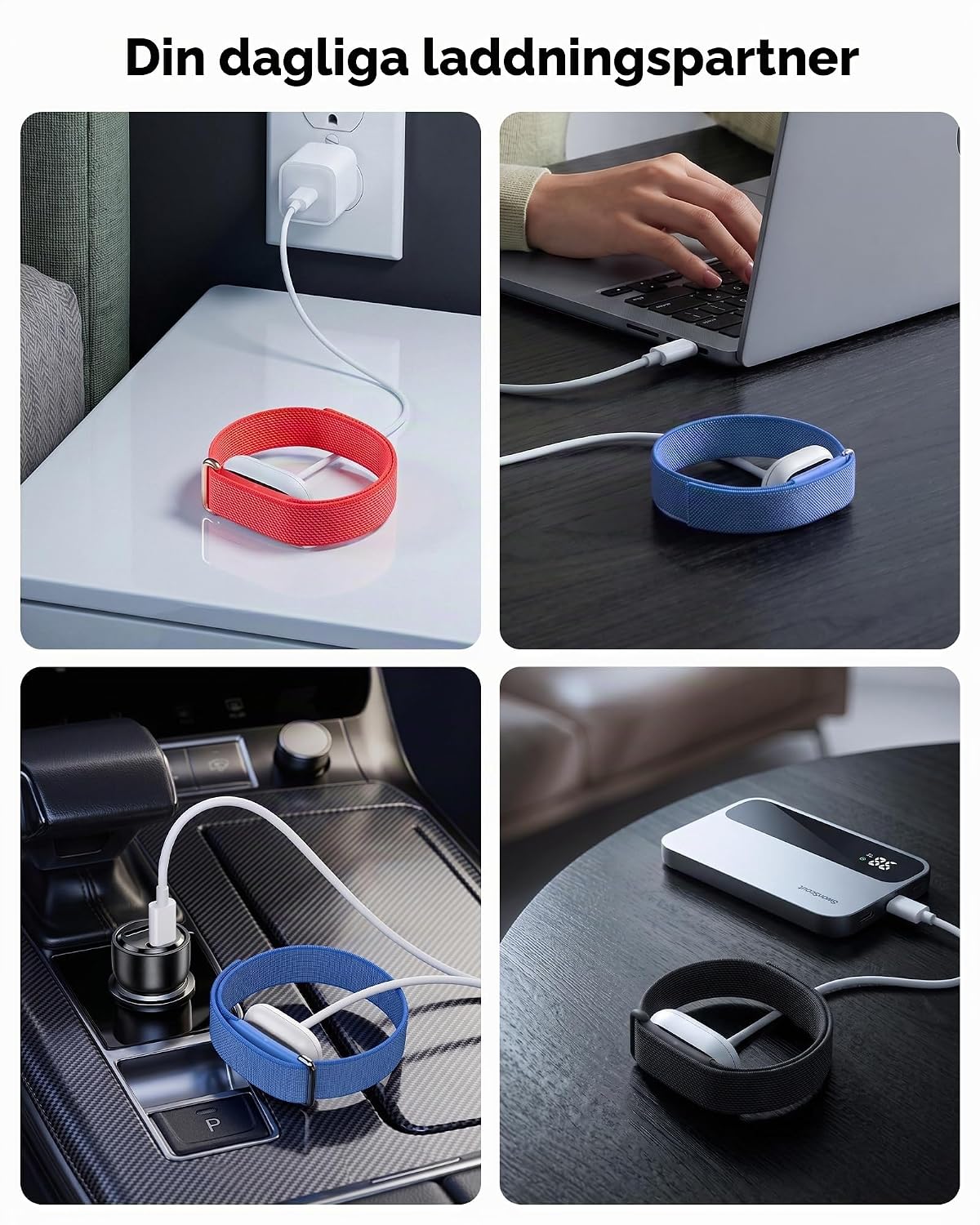 Thumbnail 6 de leQuiven USB-C-laddkabel för Fitbit Air, 1 m, magnetisk, utan adapter