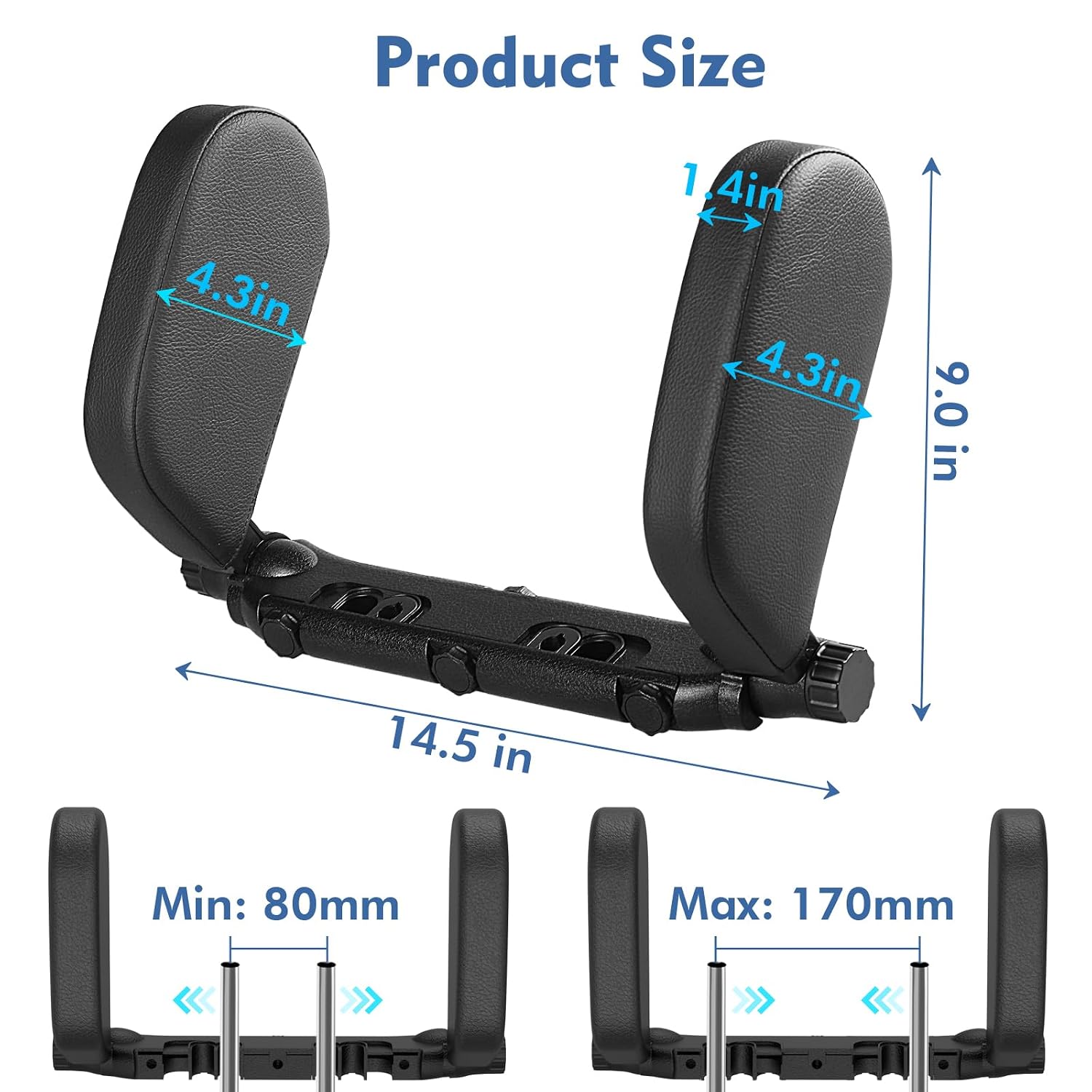 Detalle 2 de JZCreater Car Headrest Pillow U-Shaped