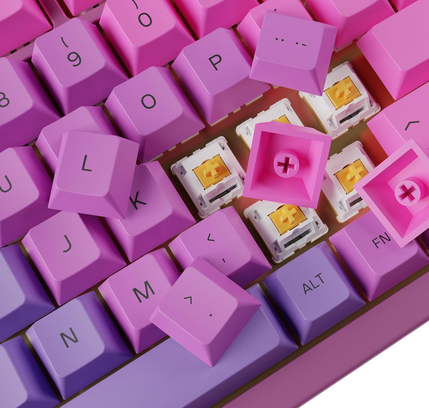 Thumbnail 1 de GLORIOUS Glorious Gaming 115 GPBT Keycaps Nebula (profilo Cherry) – keycaps PBT per layout tedesco