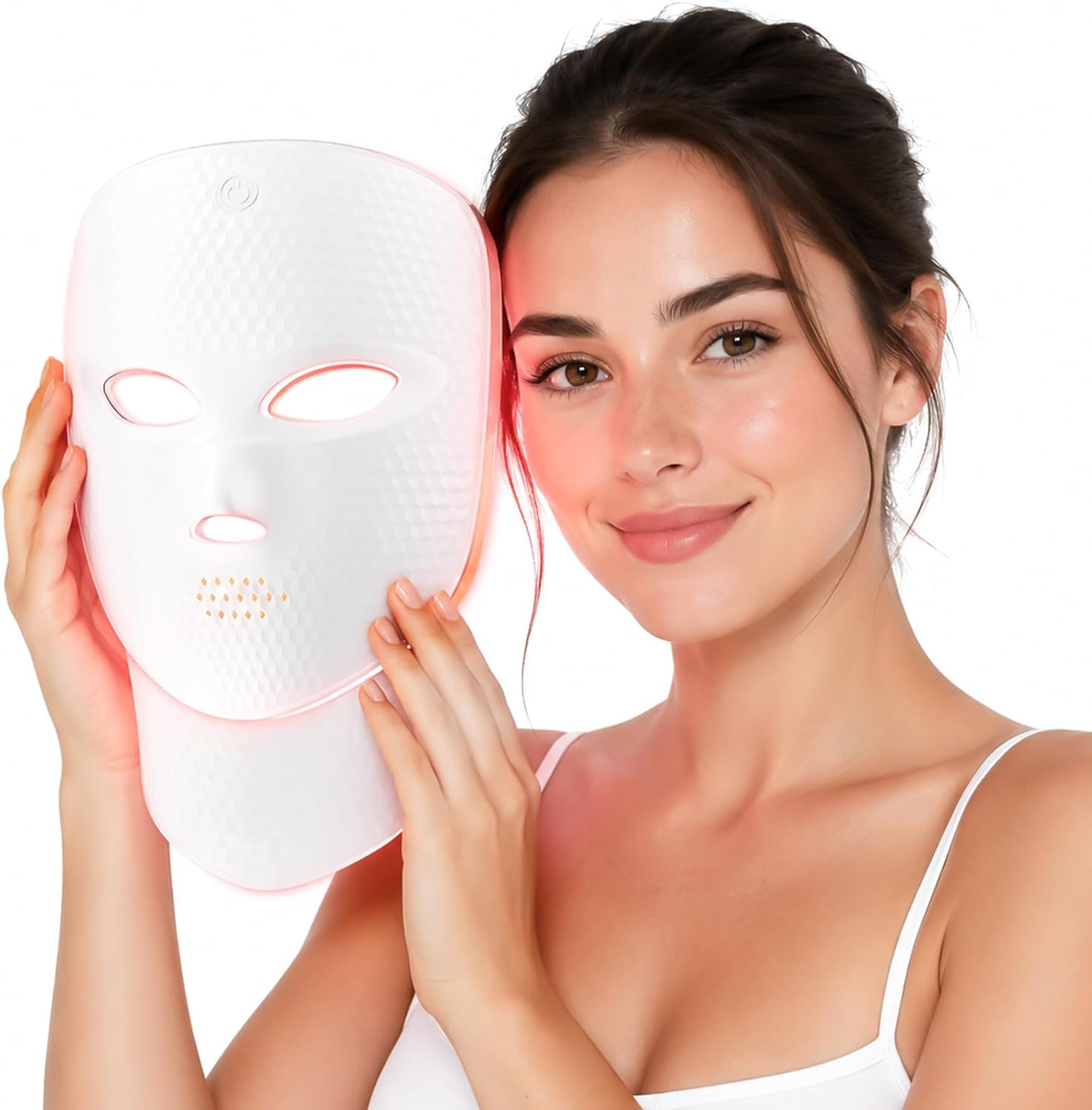 Detalle de tinkoola LED Light Therapy Mask for Face & Neck, Cordless and USB-C Rechargeable