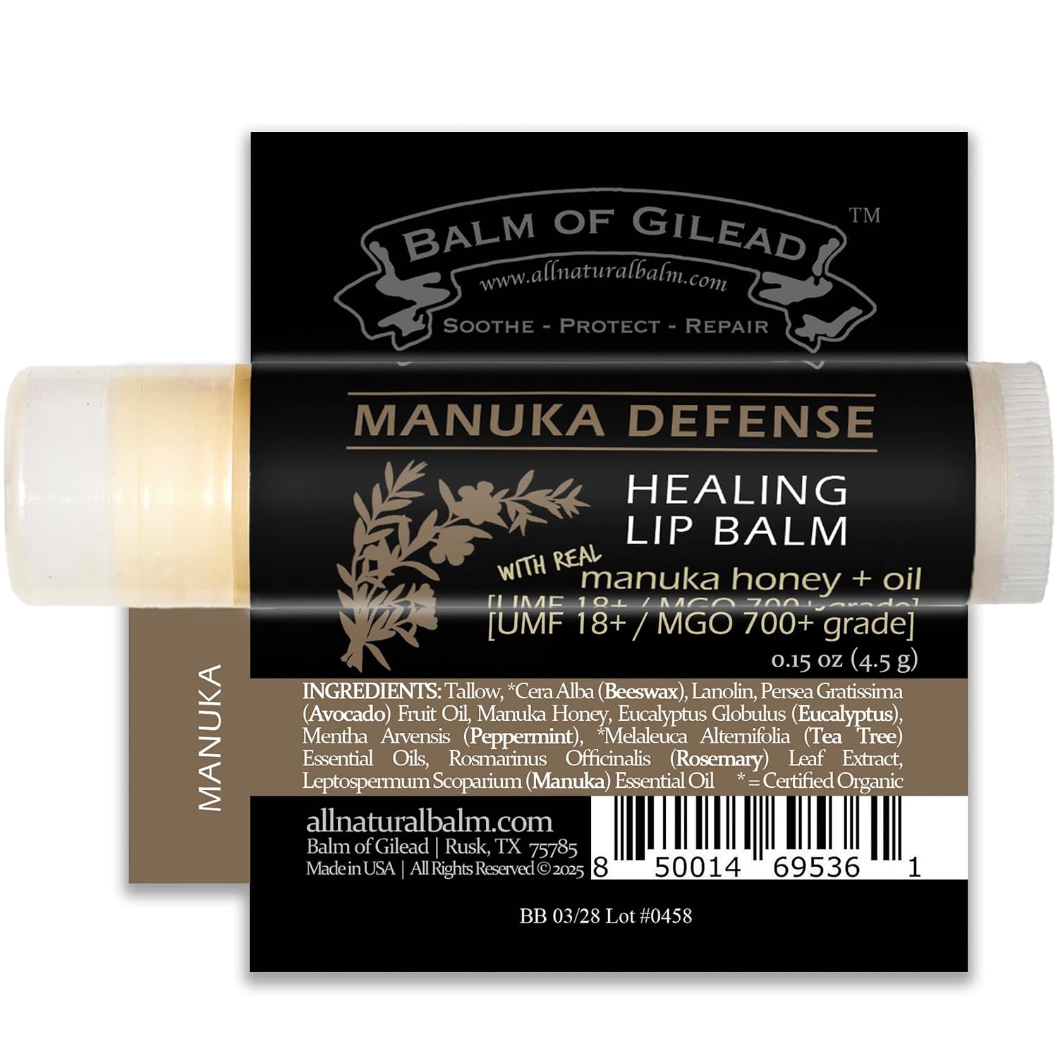 Thumbnail 6 de BALM OF GILEAD Manuka Defense Lip Balm, 4-Pack with Tea Tree & Peppermint