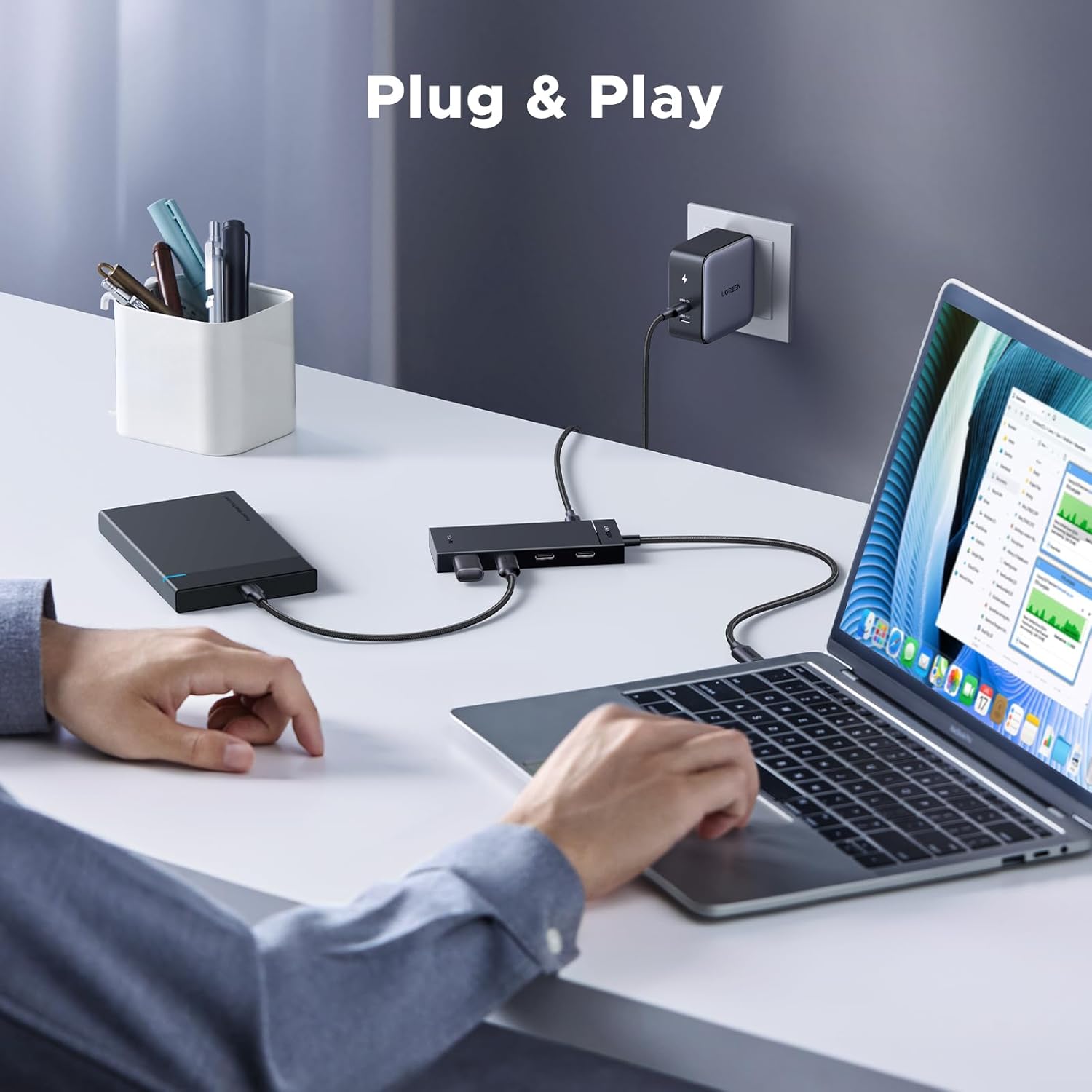 Thumbnail 4 de UGREEN USB C Hub 100W PD, 10Gbps, 4‑port USB‑C
