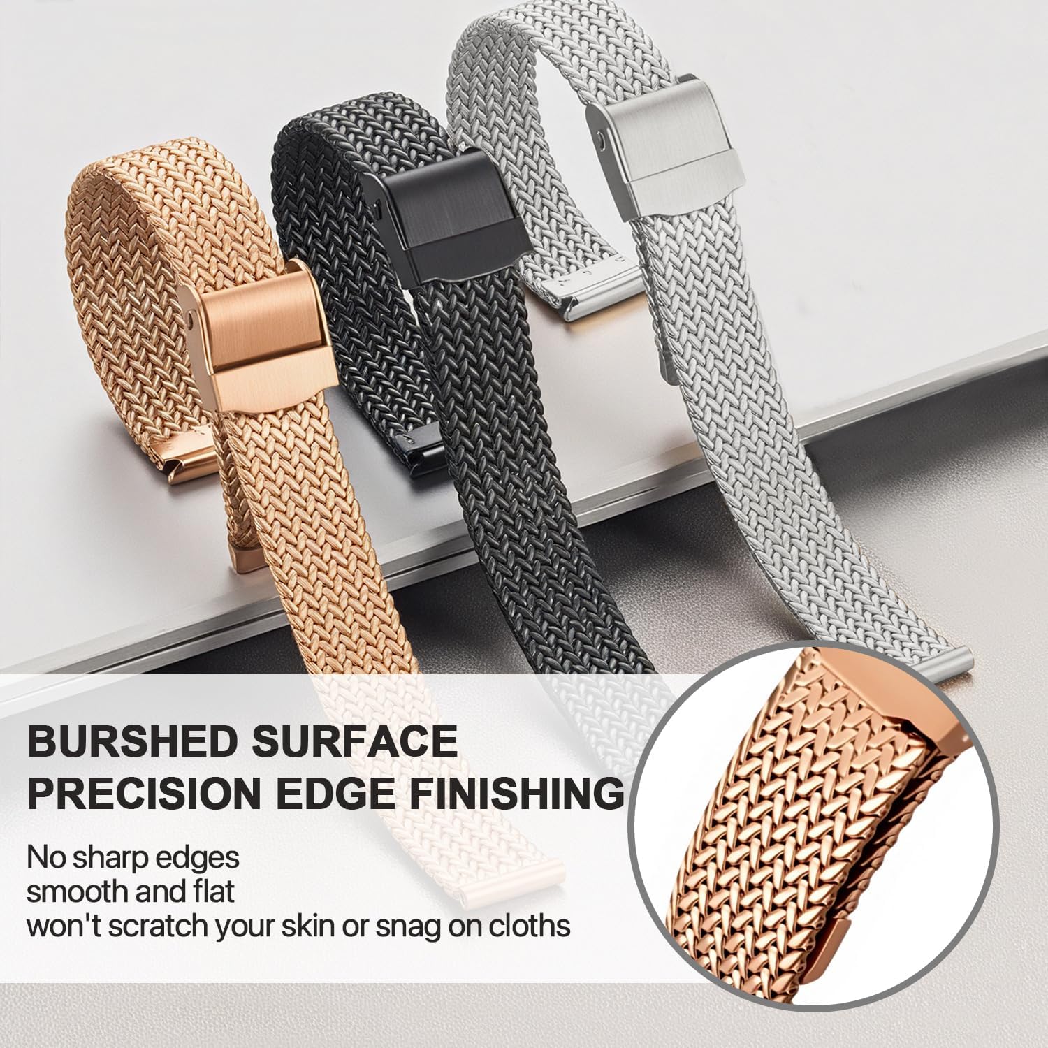 Thumbnail 1 de Metallarmband 20 mm Edelstahl für Huawei Watch GT3/GT2 & Galaxy Watch – kompatibel 40–44 mm