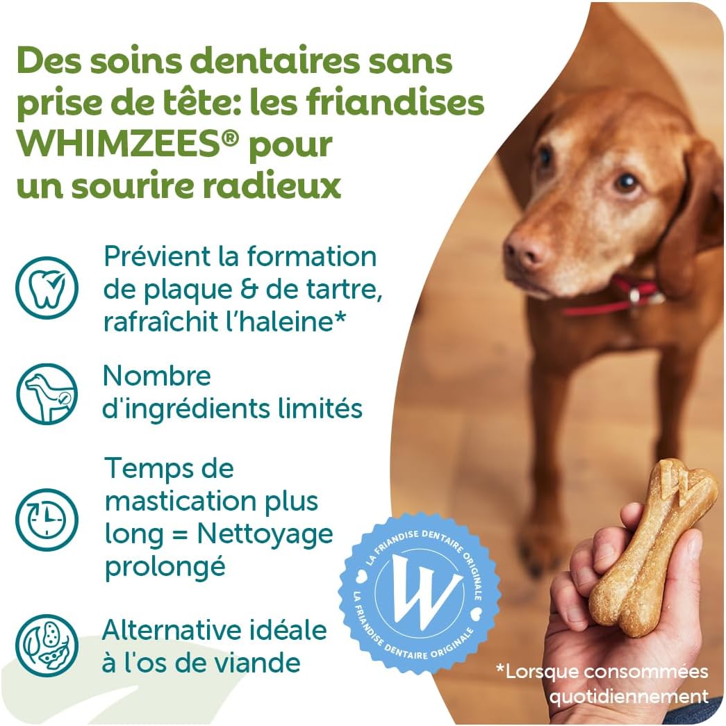 Detalle 2 de WHIMZEES Boîte de Variété L, 30 Pièces – Friandises dentaires naturelles pour Chiens de Grande Taille (Taille L)