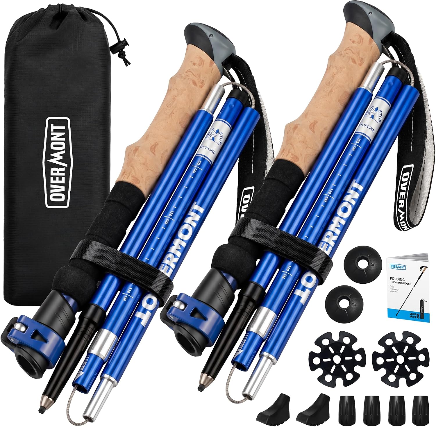 Detalle de Overmont Trekking Poles 7075 Aluminium