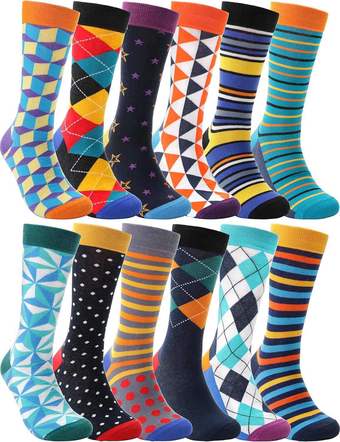 Detalle de MOGGEI Funny Dress Socks, Breathable Novelty Casual Crew Socks