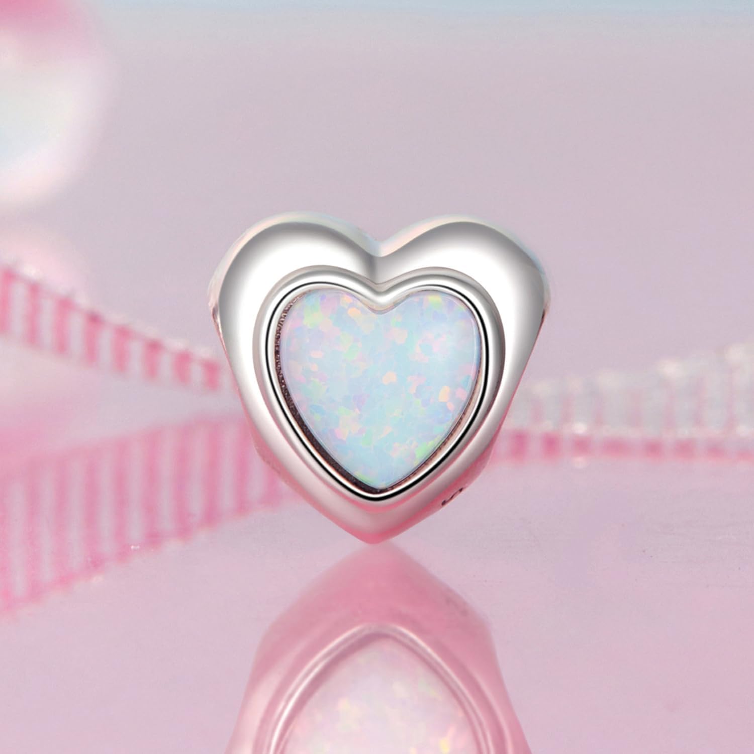 Detalle 2 de NINGAN I Love You Herz Charm 925 Silber đź’Ť