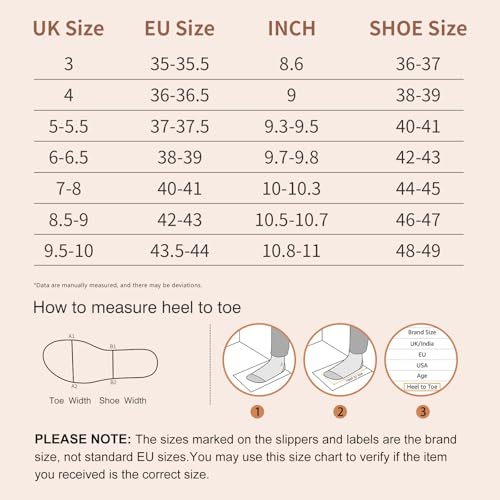 Thumbnail 6 de Litfun Women Winter Fuzzy Foam Slippers Indoor Outdoor, Chestnut 4