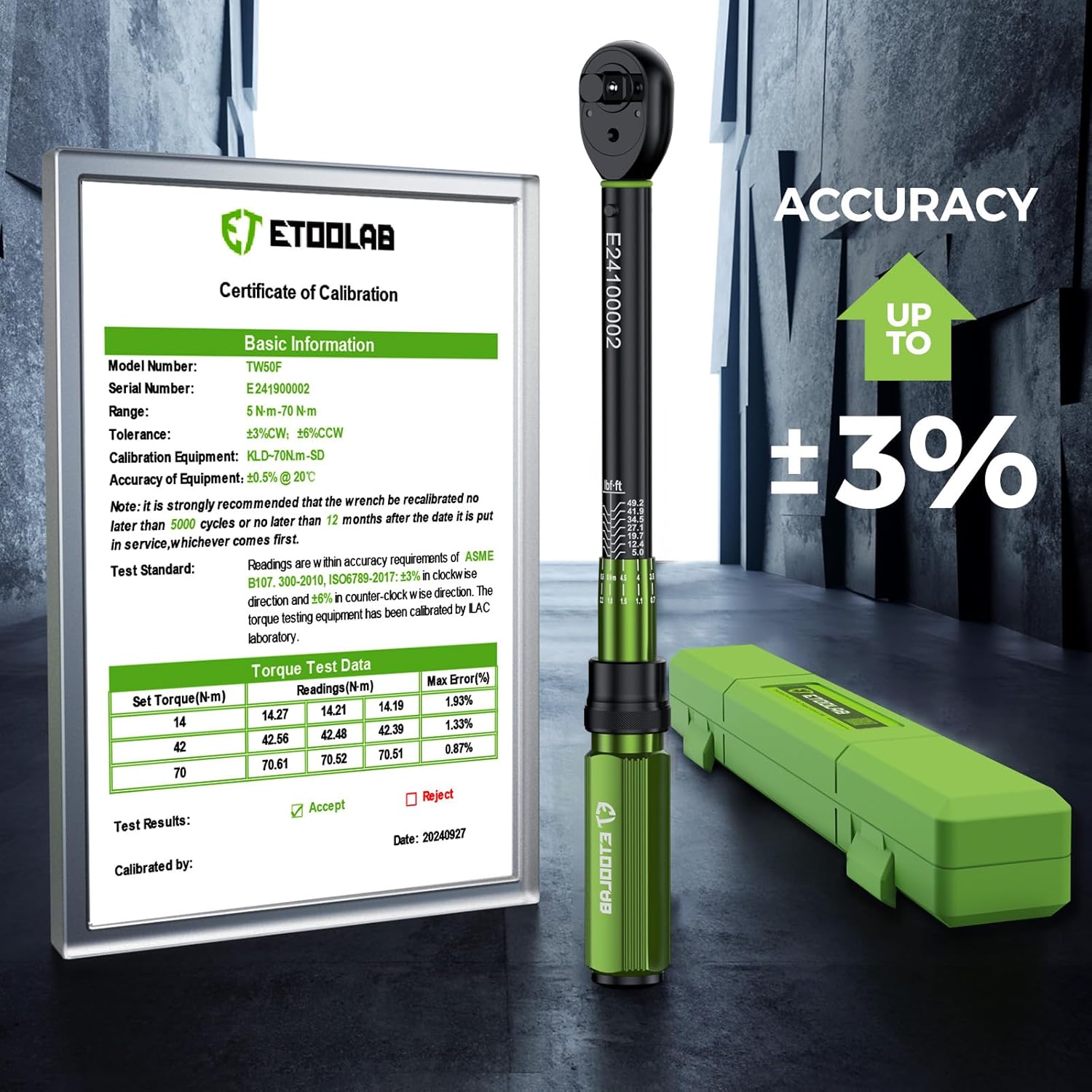 Detalle 2 de EToolab Torque Wrench 3/8 5-70 N·m