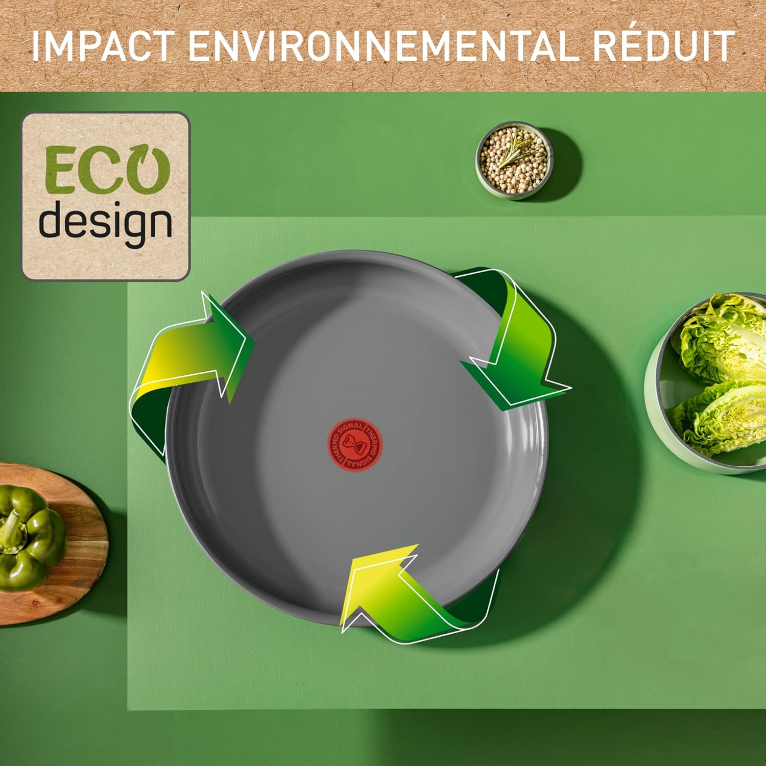 Thumbnail 4 de Tefal Ingenio Renew Poêle 28 cm – induction, revêtement céramique Inoceram, recyclée, Thermo-Signal
