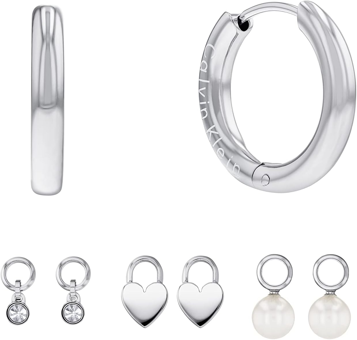 Detalle de Calvin Klein HUGGIE GIFT SET Ohrhänger 17×2mm
