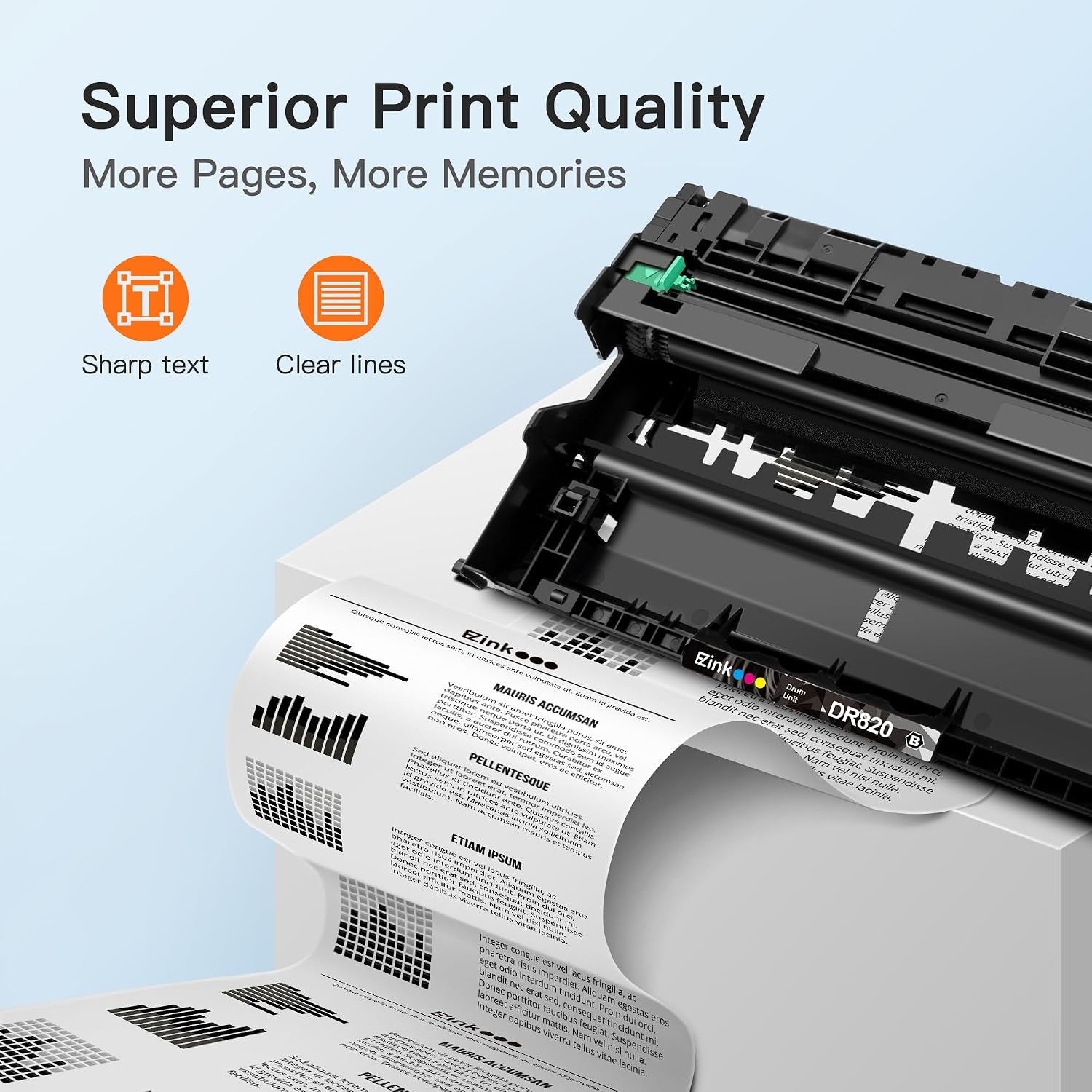 Detalle de E-Z Ink DR820 Drum Unit 2-Pack, 30,000-Page Yield per Unit