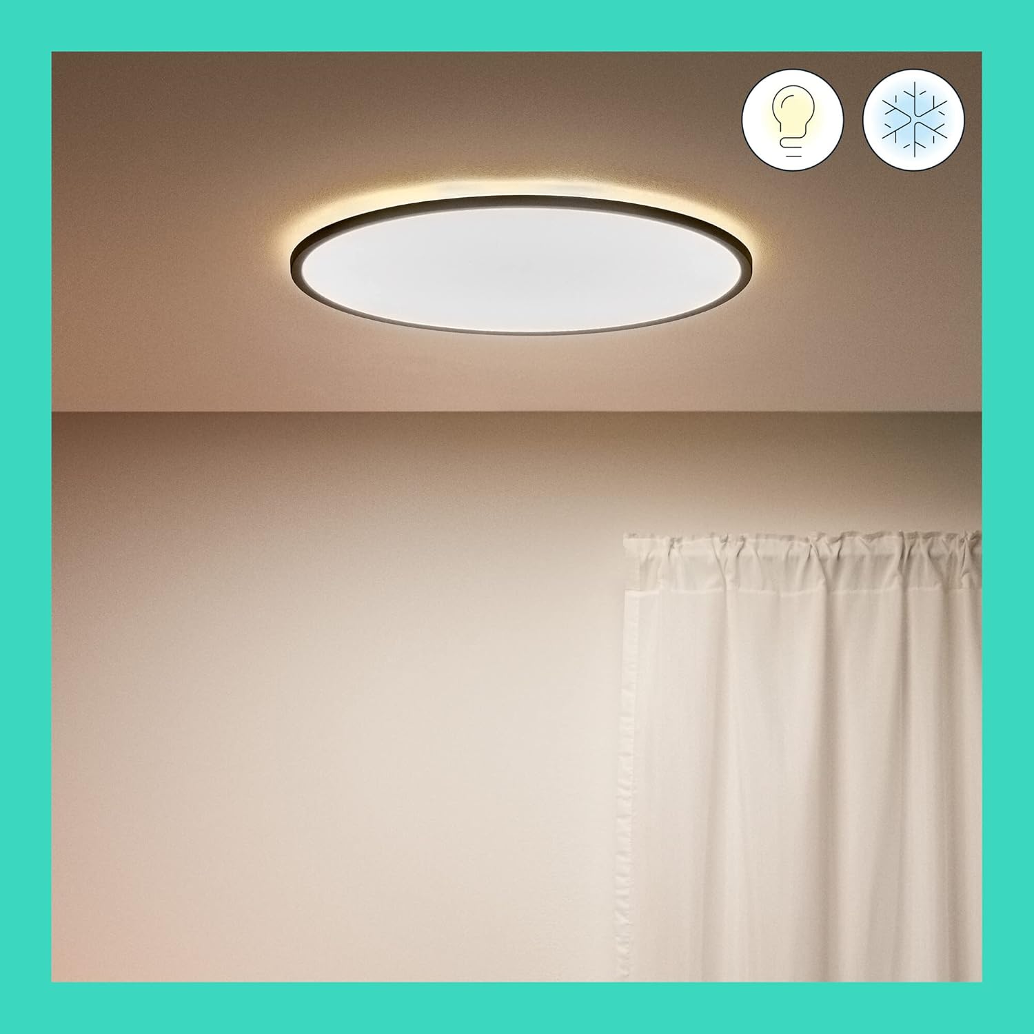 Detalle 2 de WiZ Plafón Supremo 32W Negro con Wi-Fi, Alexa y Google 🌓