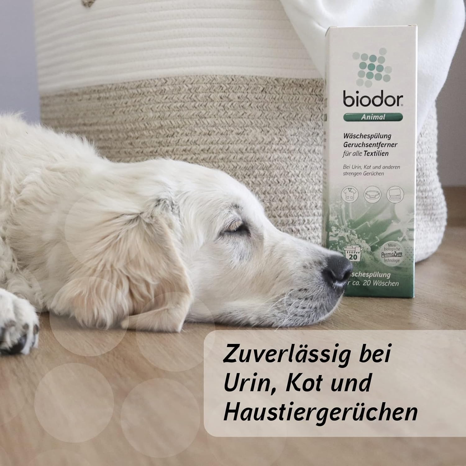 Detalle 2 de Biodor Animal Wäschespülung 1L – Geruchsneutralisierer, Enzymreiniger und Fleckenentferner für die Tierumgebung