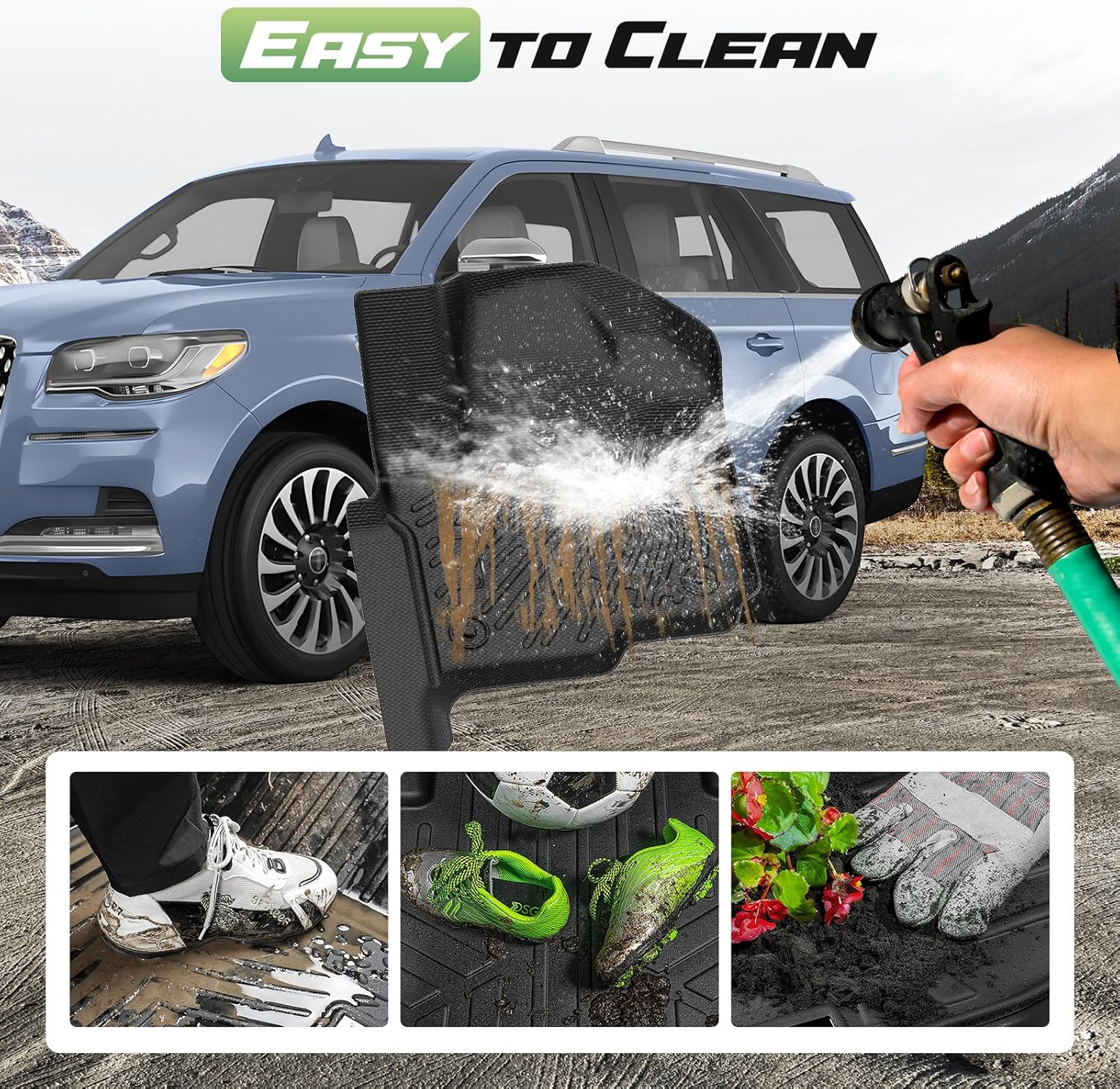 Thumbnail 5 de Cartist Floor Mats & Cargo Liner for 2018–2024 Ford Expedition / Lincoln Navigator (7 Seats) — All-Weather TPE Set