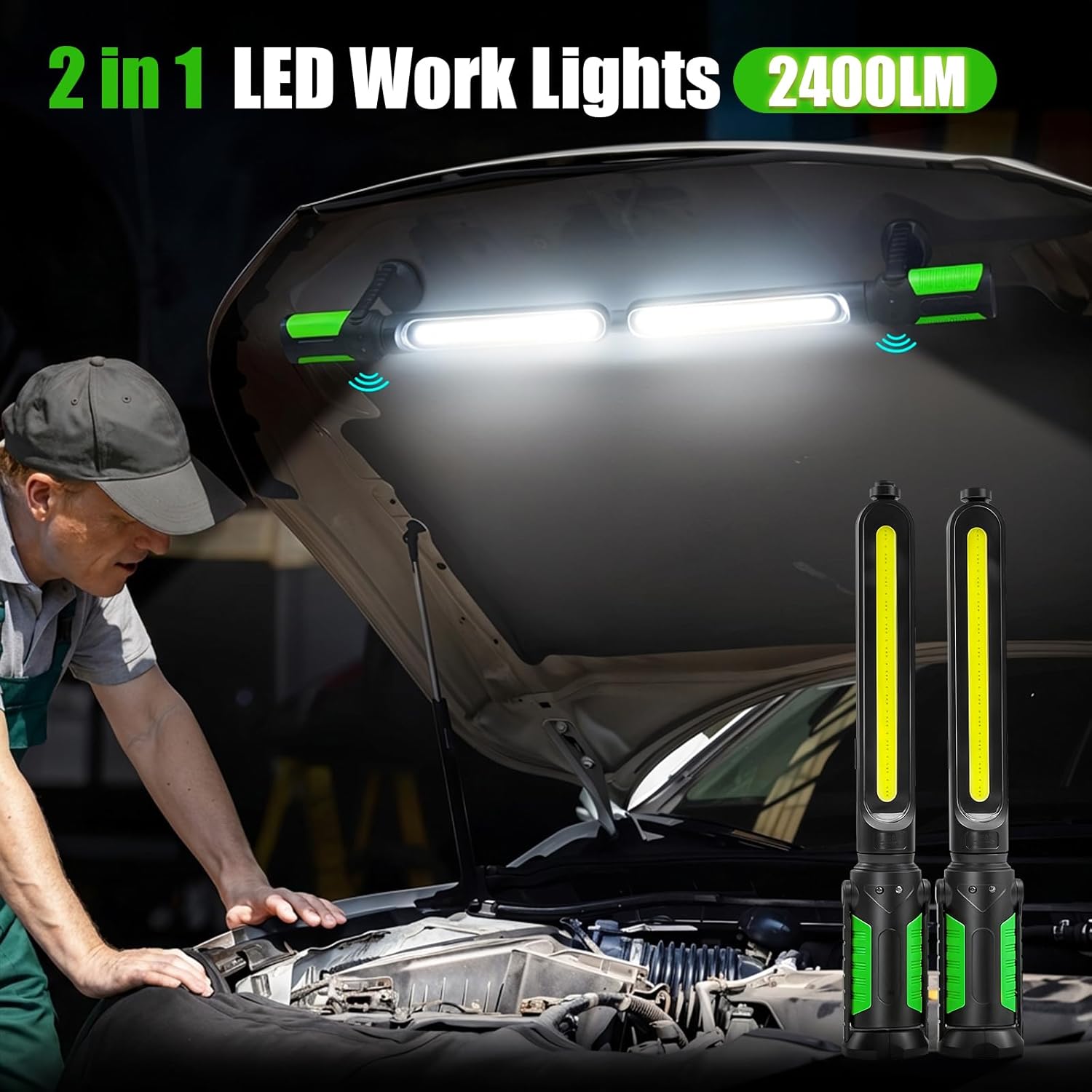 Thumbnail 1 de SYLSTAR 2400LM Magnetic Inspection Lamp with Sensor Control & 4400mAh Rechargeable Battery