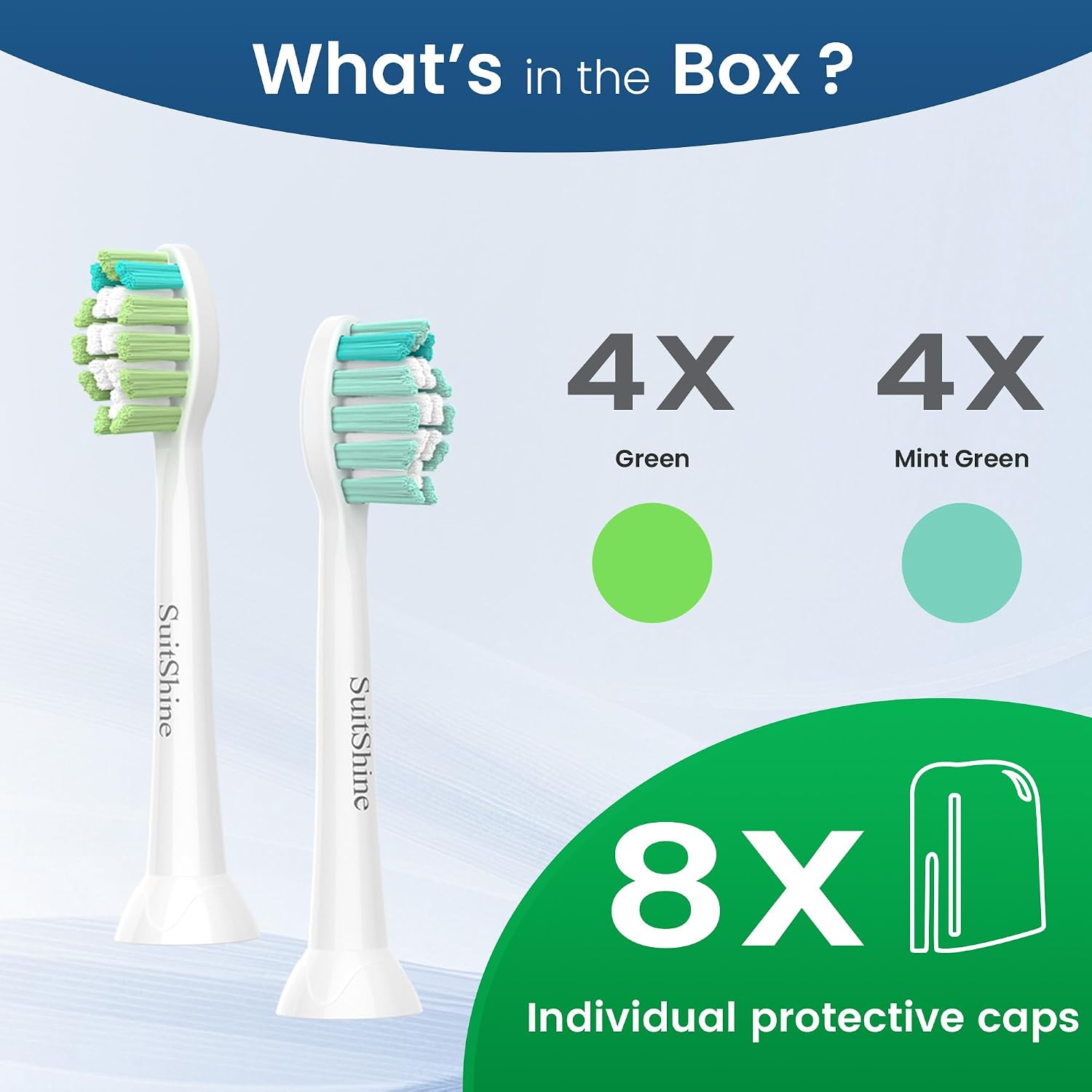 Thumbnail 5 de SuitShine Replacement Toothbrush Heads 8-pack 🪥