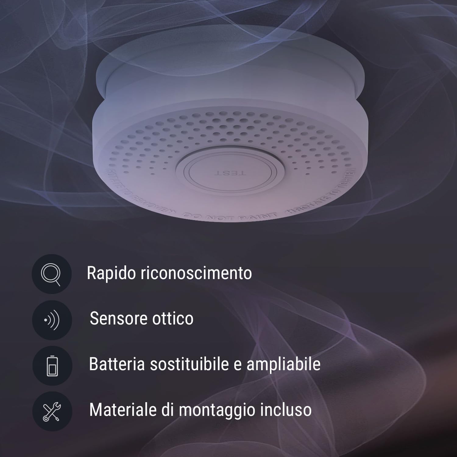 Thumbnail 2 de SHD OneConcept 7x Rilevatori di Fumo per Casa – Allarme ottico con batteria e funzione Test