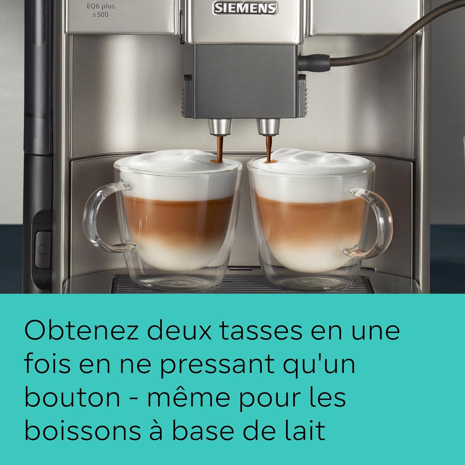 Thumbnail 5 de SIEMENS EQ6 plus S500 TE655203RW : machine à café automatique avec système de lait et écran tactile