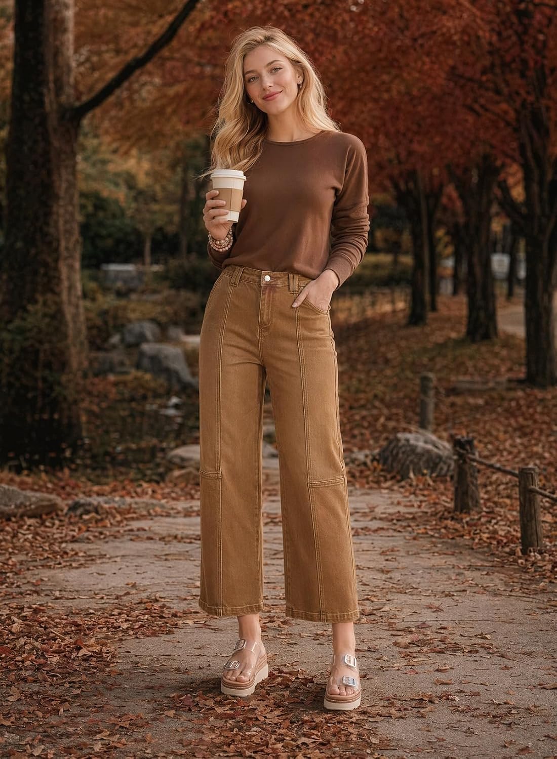 Detalle 2 de Astylish Women's High-Waisted Jeans