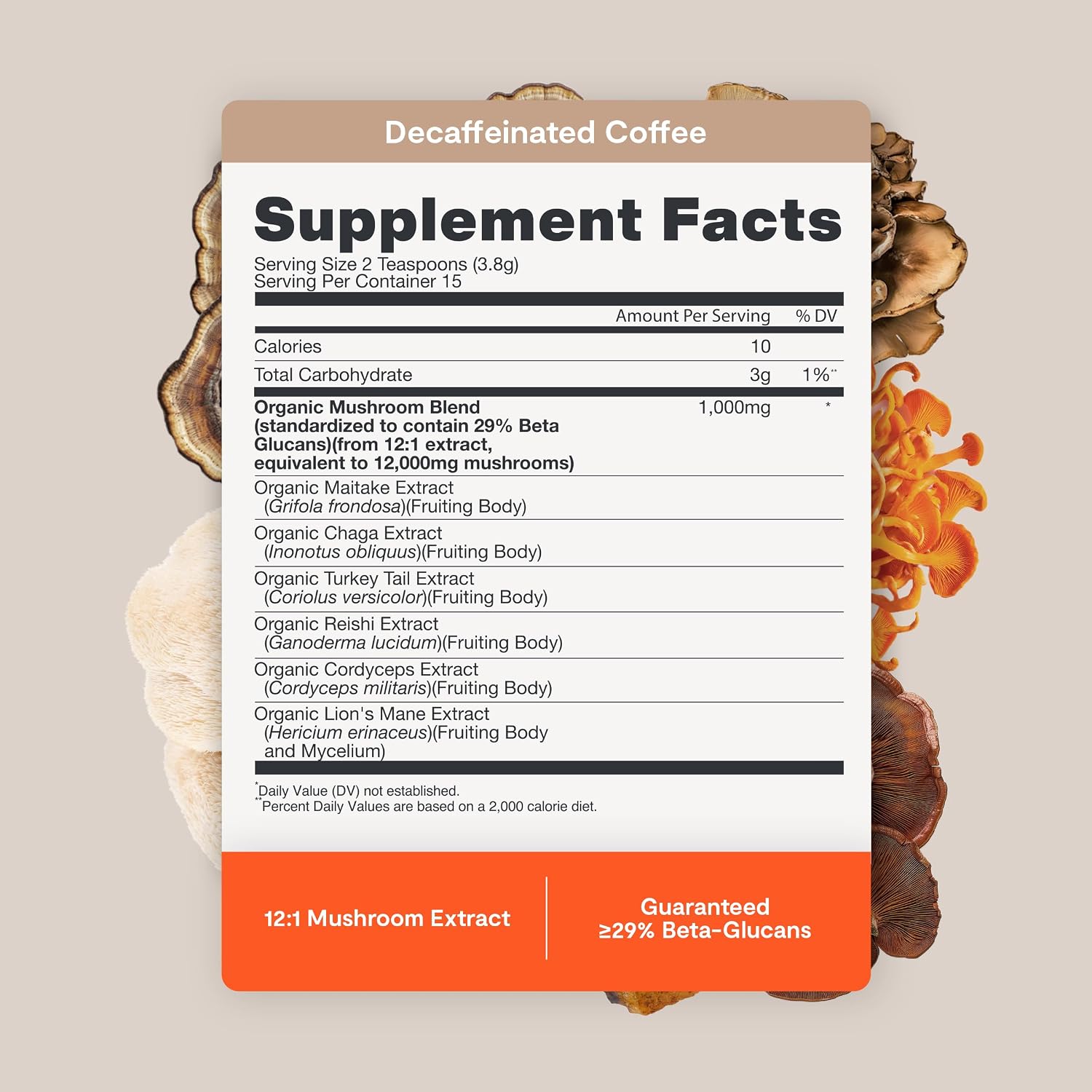 Detalle de FreshCap Decaf Mushroom Coffee, 15 Servings