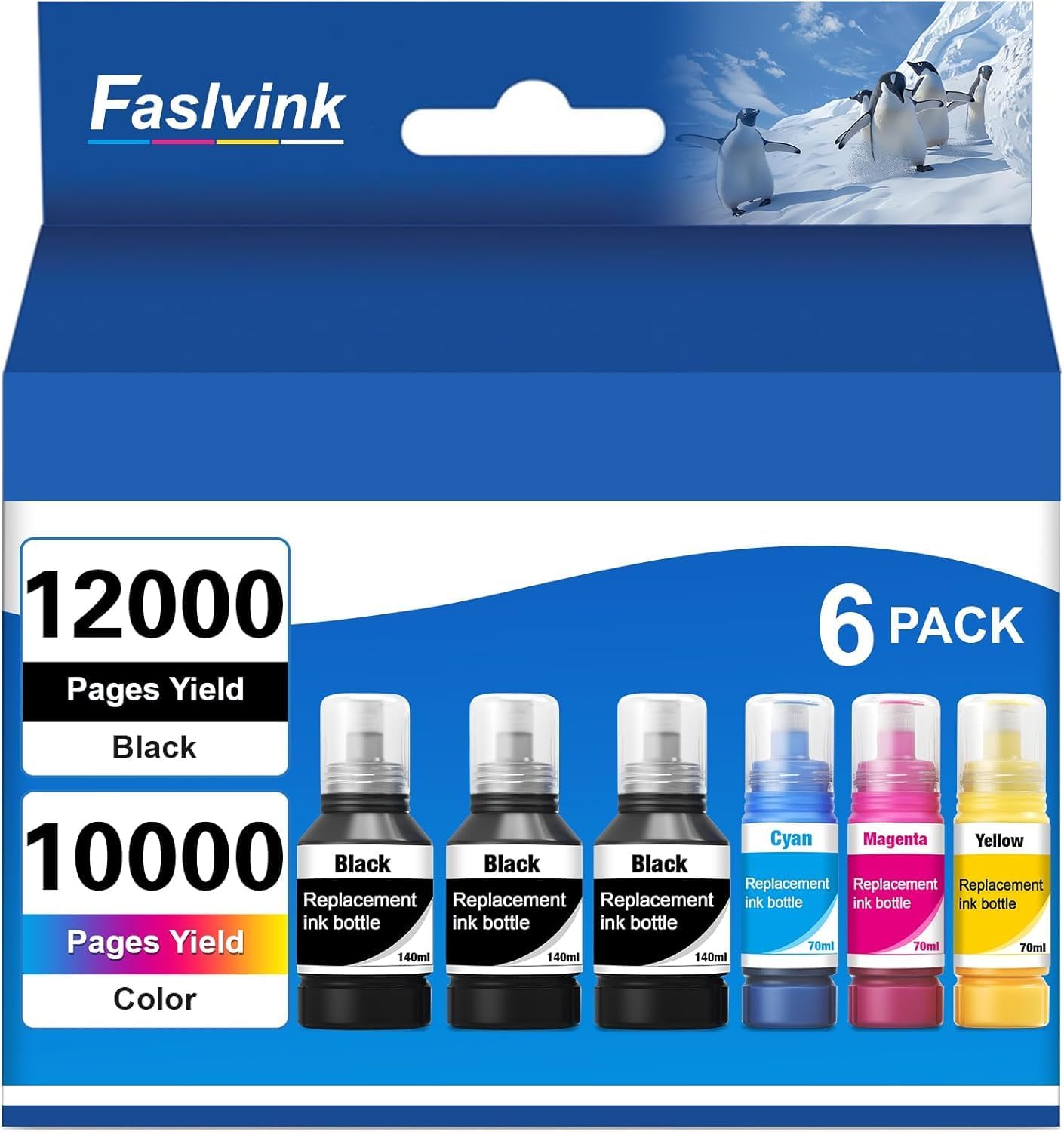 Detalle de Faslvink Epson 502 Compatible Ink Refill Bottles