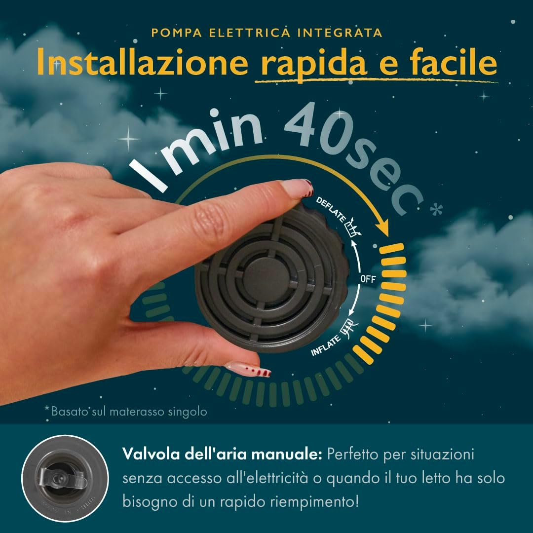 Thumbnail 4 de Huddle Lite: Materasso Gonfiabile con Pompa Integrata, altezza rialzata per campeggio, ospiti e camere extra