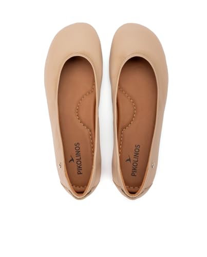 Detalle de Pikolinos Carmona – Bailarinas Mujer en Cuero Beige