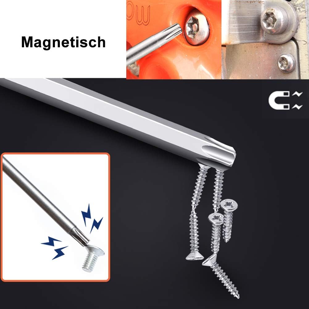 Thumbnail 4 de Yimorex 11-teiliges Torx-Langbit-Set (1/4", magnetisch) T6–T40, 100 mm