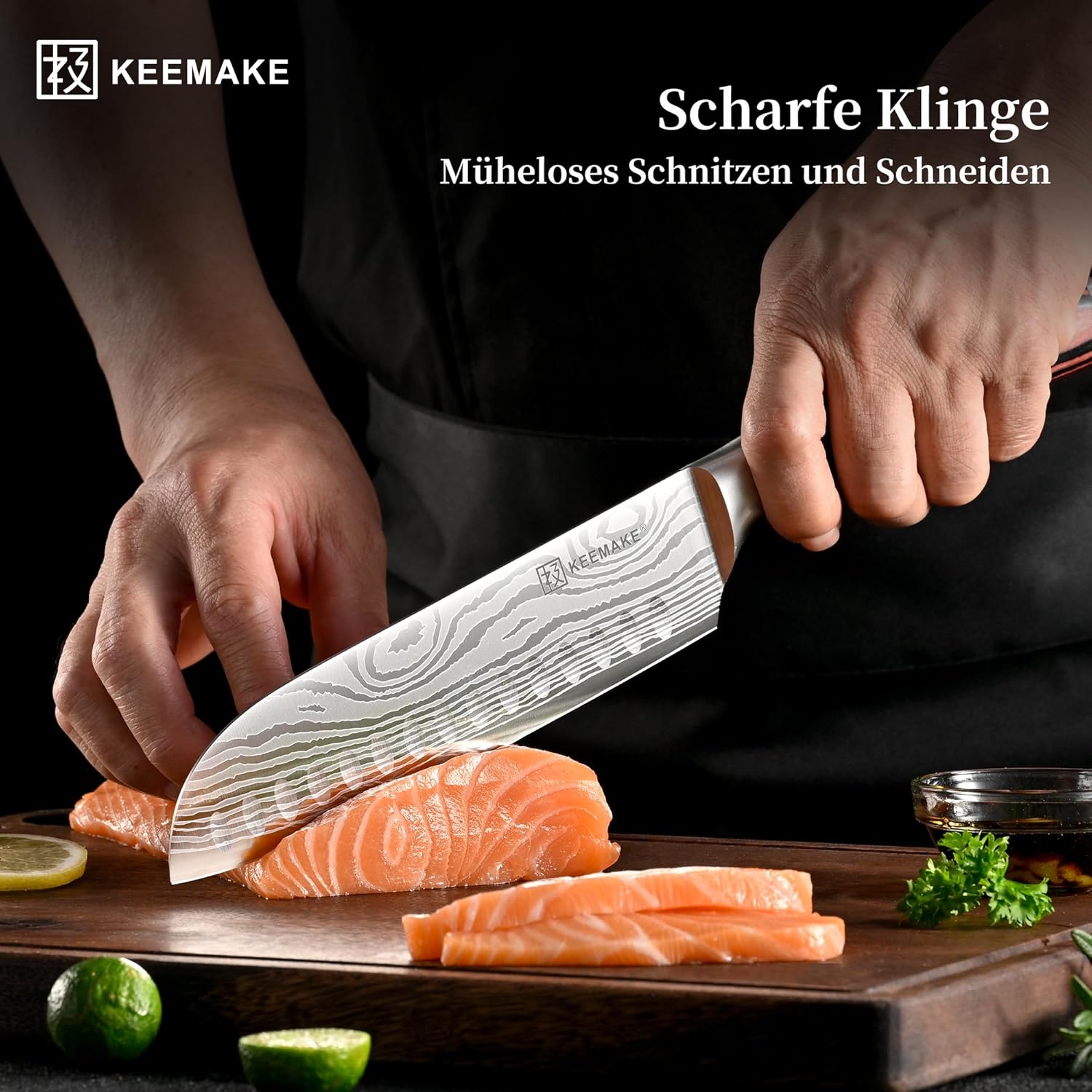 Thumbnail 1 de KEEMAKE Messerset 5-teilig: Küchenmesser aus Edelstahl mit Gravur