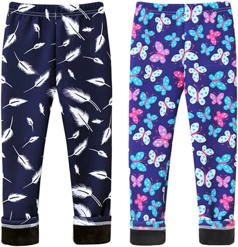 Detalle de FedMois 2er Pack Thermo-Strumpfhose Leggings für Mädchen, gefüttert für den Winter