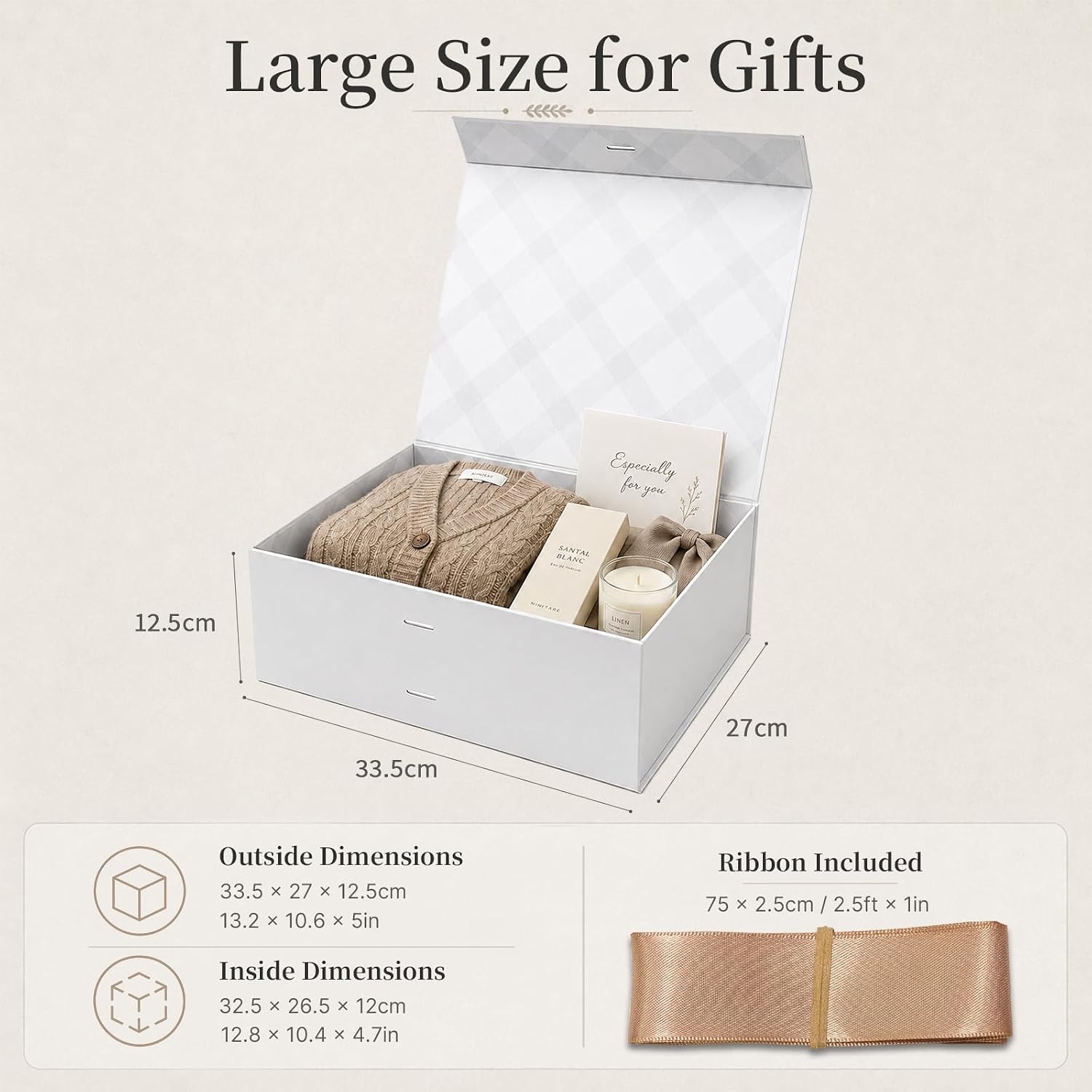 Thumbnail 1 de Tekhoho White Large Gift Box 33.5x27x12.5 cm