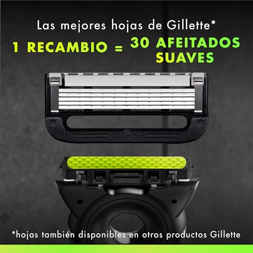 Detalle de GilletteLabs Cuchillas de Afeitar Hombre, Pack de 12: afeitado suave y preciso para maquinillas GilletteLabs