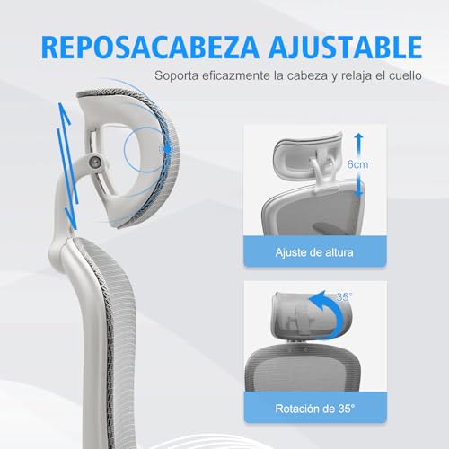 Thumbnail 6 de Magic Life: Silla de Oficina Ergonómica con Respaldo de Malla y Reposabrazos Abatibles