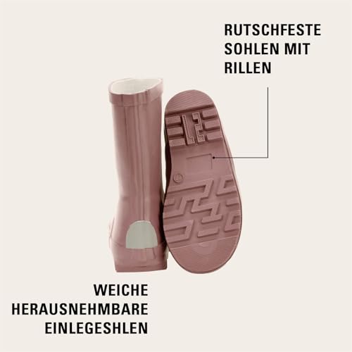 Detalle de Mikk-line Gummistiefel Kinder 33 Burlwood – Wasserdichte, gefütterte Regenstiefel