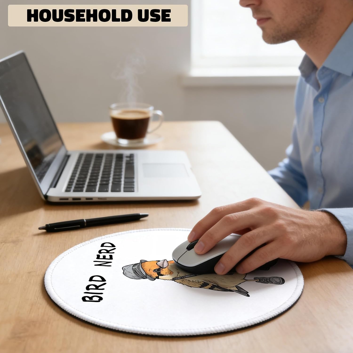 Thumbnail 2 de FRZSDVHNM Bird Mouse Pad, 8.6 x 8.6 in