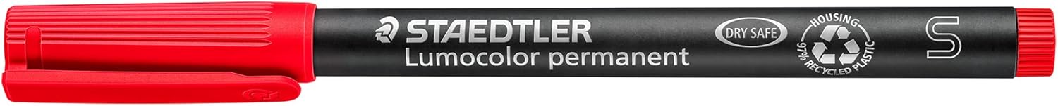 Thumbnail 6 de STAEDTLER 318-2 Lumocolor Permanent Pen, Red – Fine Line 0.6mm (Box of 10)