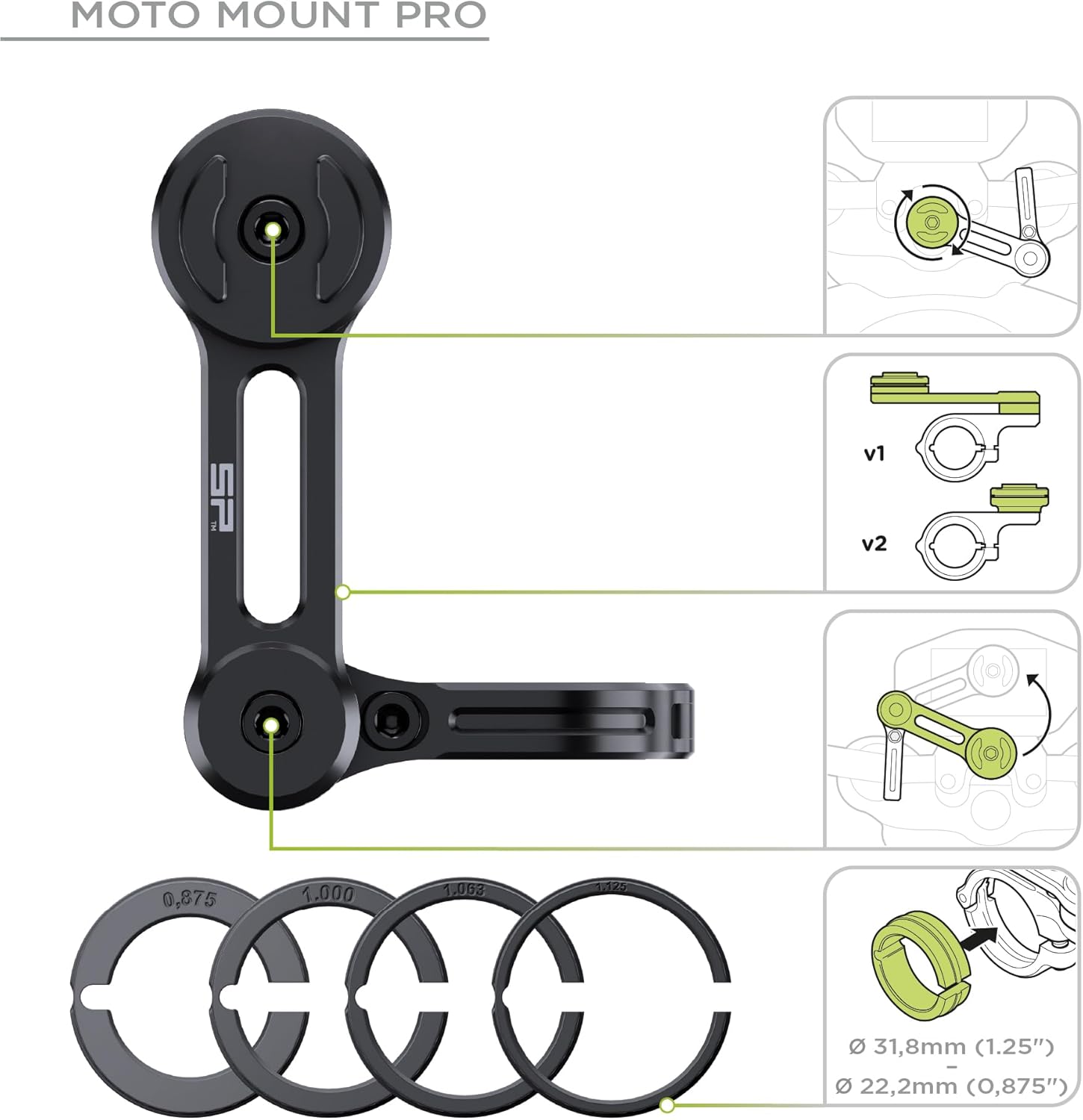 Detalle de SP CONNECT Moto Bundle Xtreme SPC+ – Supporto moto per iPhone 15 Pro